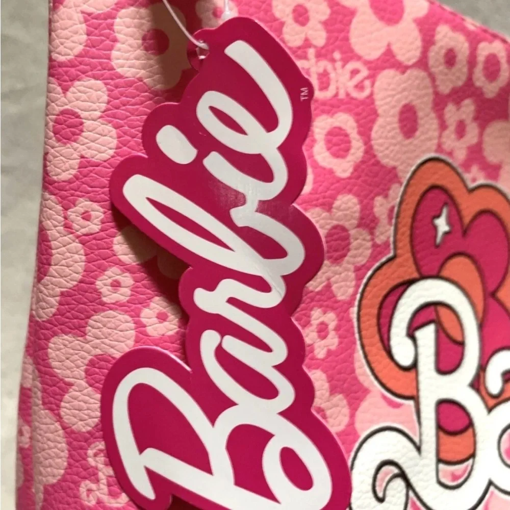 NWOT Barbie Pink Floral Cosmetic Bag